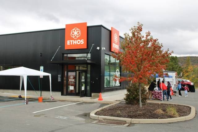 Ethos Cannabis’ new Wilkes-Barre Township location is seen on Friday. The medical marijuana dispensary hosted an open house on Friday ahead of its Wednesday grand opening.
                                 Patrick Kernan | Times Leader